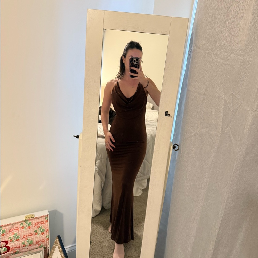 Hello Molly Chocolate Brown Maxi Dress